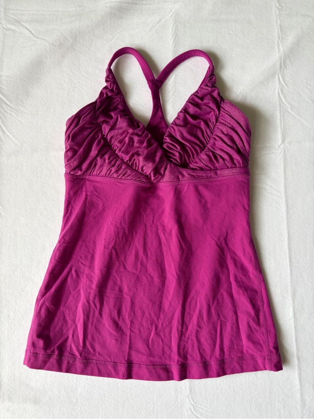 Lululemon Ruched Racerback Tank Top Magenta Size 4